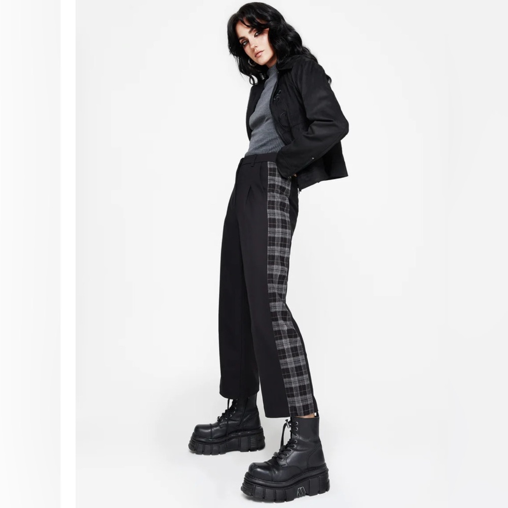 Plaid Black Women's Pants
